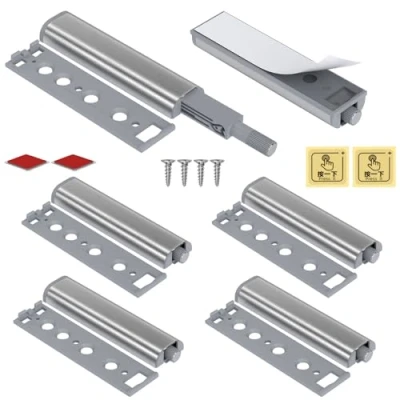 Imagen de Iman Puerta Armario Presion Magnetica Jiayi 6 Pcs Push Open Metal Pestillo Magnetico Amortiguador Cierre Sujetar de Madera para Cocina Sujeccion Cajon Cerradore Mueble Cerrojo Cerradura