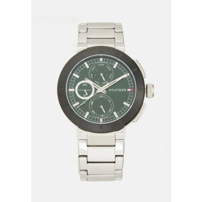 Imagen de Tommy Hilfiger Lorenzo Reloj silvercoloured/green/black, Hombre, Talla: One Size, Silver coloured/green/black