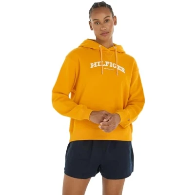 Imagen de Tommy Hilfiger Mujer Sudadera con Capucha, Naranja (Rich Ochre), L
