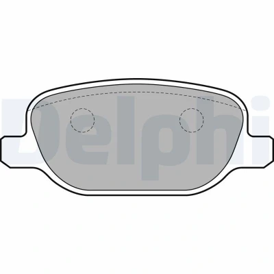 Imagen de DELPHI LP1845 Juego de pastillas freno no preparado para indicador desgaste Chapa antichirridos con accesorios ALFA ROMEO: 159 Berlina