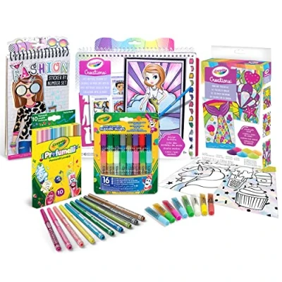 Imagen de CRAYOLA Creations Kit Colorea Moda Diseño y Crea con Arena, Actividad Creativa, para Niños, Edad 6+, 7498