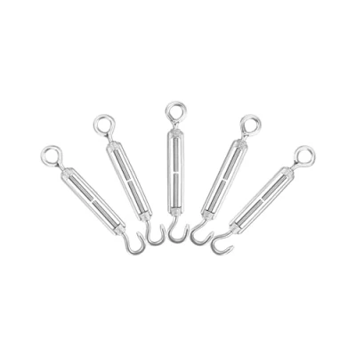 Imagen de QWORK® 5 Piezas Tensor M5, de Cable, Gancho y Ojo Acero Inoxidable 304