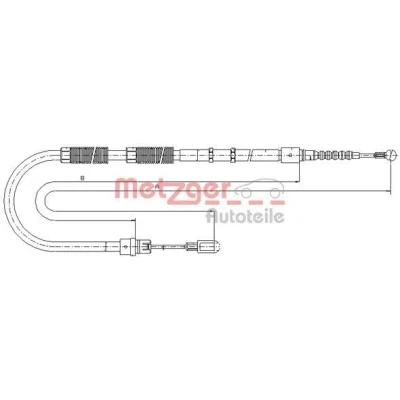 Imagen de METZGER 10.7535 Cable de Freno Mano Atrás izquierda, derecha, izquierda 1736/1572 COFLE