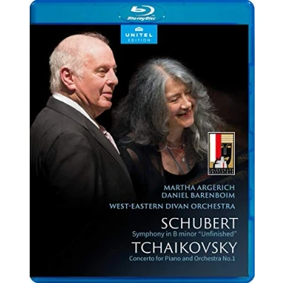 Imagen de Schubert, F.: Symphony No. 8, &quot;Unfinished&quot; / Tchaikovsky, P.I.: Piano Concerto 1 (Argerich, D. Barenboim) [Blu ray]