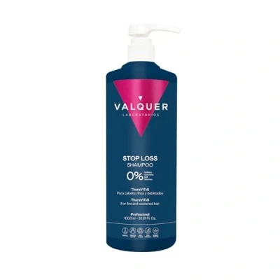 Imagen de Válquer Profesional Champú Anticaída Zero % Sin Sal, Sulfatos, Parabenos y Siliconas, Reducir Caída Cabello, Stop Loss, Único, 1000 Mililitros