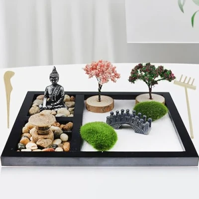 Imagen de SUQ Jardin Miniatura Accesorios, Decoración de Jardín DIY Zen, Figuras Resina, Caseras, Miniaturas Mesa Decoraciones Sandbox, Regalo Creativo