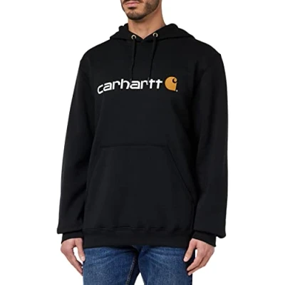 Imagen de Carhartt, Hombre, Sudadera Con Logotipo Gráfico, Tejido De Grosor Medio, Ajuste Holgado, Negro, XXL