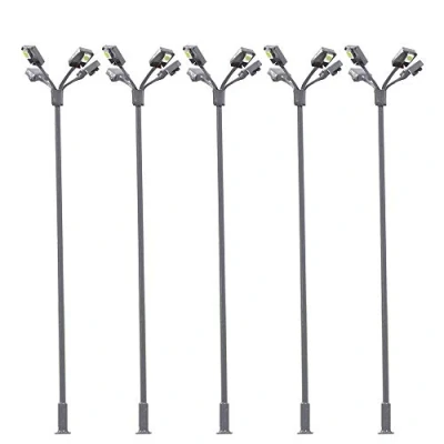 Imagen de Evemodel LSL04 5pcs Model Railway Playground Lamps Garden Street Lights Yard OO/HO Scale