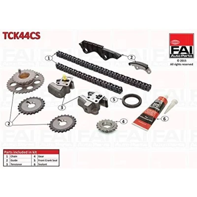 Imagen de FAI AutoParts TCK44CS Juego de Cadena distribución con juntas, ruedas dentadas Símplex, pasadores NISSAN: MICRA 2, 3