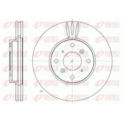 Imagen de REMSA 6641.10 Disco de freno Eje delantero 282, 282 25 4 ventilado HONDA: Accord 6 Limousine, Coupe,