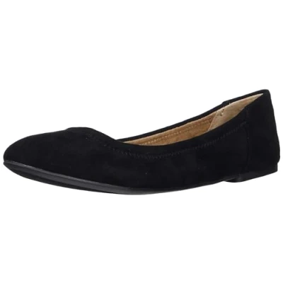 Imagen de Amazon Essentials Bailarinas Belice Mujer, Negro Micro Gamuza, 44 EU Ancho