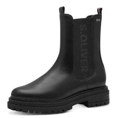 Imagen de s.Oliver Mujer Chelsea 5 25409 43, Botas Estilo, Negro, 39 EU