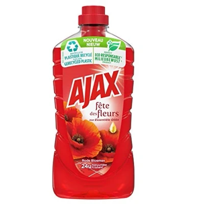 Imagen de AJAX Limpiador multiusos &quot;flores rojas&quot;, paquete de 8 (8 x 1 litro)