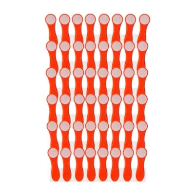 Imagen de trendfinding 48 pinzas para la ropa con muelles de compresión acero inoxidable y tacto suave, color naranja blanco