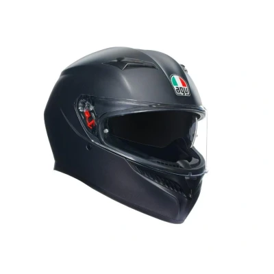 Imagen de AGV K3 E2206 MPLK, Casco Moto Hombre, Integral ECE con Absorción del Sudor, Spoiler, Ventilación y Visera UV Resistente a los Arañazos, Intercomunicador Moto, Negro