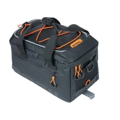 Imagen de Basil Maleta Trunkbag Miles Black Orange Lona (7 L), Color Negro y Naranja