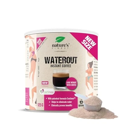 Imagen de café Nature&#039;s Finest de Nutrisslim WATEROUT Mezcla bebida 4 en 1 para drenar agua, ayudar con la pérdida peso y más energía Vegano Vegetariano, Sin Lactosa