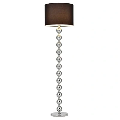 Imagen de lux.pro Lámpara de pie E27 / 60 W 230 V Negro Cromo (155cm 48 cm) Clase energética A+++ Bolas Spheric Black