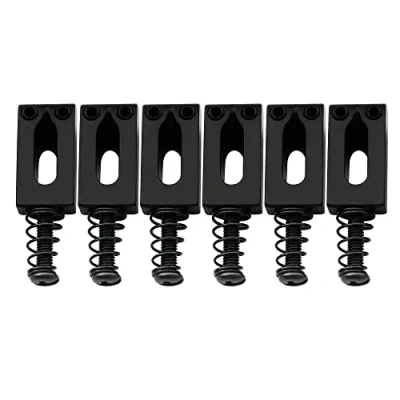 Imagen de Musiclily 10,5mm Guitarra Selletas de Puente Tremolo Bridge Saddles para Eléctrica Strat Tele, Negro(6 piezas)