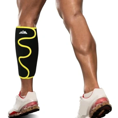 Imagen de supregear Soporte para Pantorrilla, Férula Ajustable Manga Envolvente Hinchazón Muscular, Entrenamiento de Senderismo, Cómodo Transpirable Calf Support Hombre y Mujer