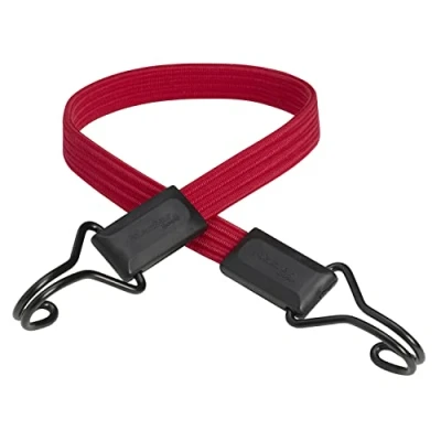 Imagen de Master Lock 3224EURDAT elásticas Planas, Cuerda Gancho de Doble Alambre, óptimo para Sujetar Cargas Pequeñas, Camping, Mudanzas, Rojo, 60 cm, 1 unidad