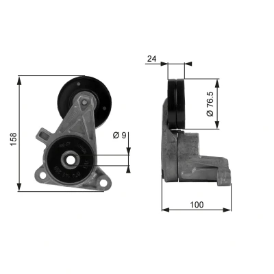 Imagen de GATES FleetRunner Micro V Kit T38437 Polea Tensora VOLVO: S80 I, V70 2, I