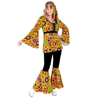 Imagen de WIDMANN MILANO PARTY FASHION Disfraz 70s Groovy Style, Disco Fever, Dancing Queen, Hippie, Schlagermove