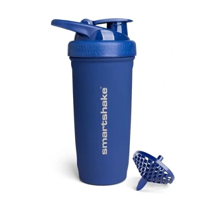 Imagen de Smartshake Reforce Stainless Steel Protein Shaker Bottle 900 ml 30 oz Leakproof Screw on Lid BPA Free Unisex Navy Blue