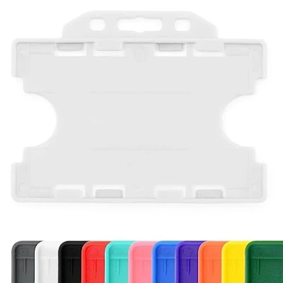 Imagen de CKB LTD 10 soportes rígidos de doble cara para tarjetas identificación, horizontal, cara, protector plástico crédito, capacidad dos 86 mm, 54 tamaño