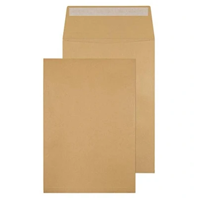 Imagen de Blake Purely Packaging Sobres C4 de 324 x 229 25 mm, 130 g/m², con cierre autoadhesivo (1991/10 PR), color manila, paquete 10