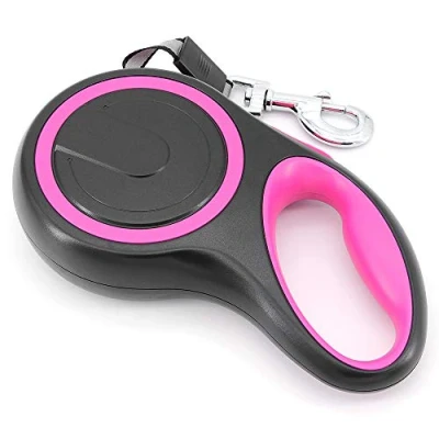 Imagen de MoYouno Correa Extensibles retráctil para Perros de 8M, Perro,Correas Extensibles,Correa Entrenamiento automático Mascotas hasta 110 LB (50 kg) Rosado