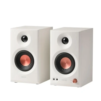 Imagen de Edifier MR3 Altavoces de estudio compactos 2.0, Hi Res Audio, Bluetooth V5.4, Controles físicos, RCA, AUX, Aplicación móvil, 2x18W, Blanco