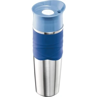 Imagen de Maped Vaso Térmico Colección Concept Adulto Capacidad para 320 ml Color Azul Función Isotérmica Apertura y Cierre con Botón Funda Soft Buen Agarre Apto Lavavajillas