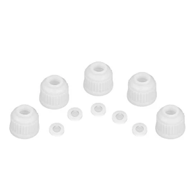 Imagen de stonylab 5 Paquete Tapones de Rosca Plástico Repuesto Plastic Screw Caps para Adaptador Entrada Termómetro 14/20, 19/22 y 24/40,
