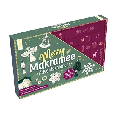 Imagen de Adventskalender Merry Makramee: Material für 24 Makramee Projekte. Mit Anleitungsbuch
