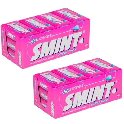 Imagen de Deliex Smint Tin, Caramelo Comprimido Sin Azúcar 12 unidades de latas 35 gr. (Total 420 gr.) (12, Bubblefresh)