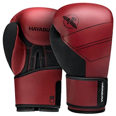 Imagen de Hayabusa S4 Guantes de Boxeo Cuero para Mujeres y Hombres Rojo, 12 oz