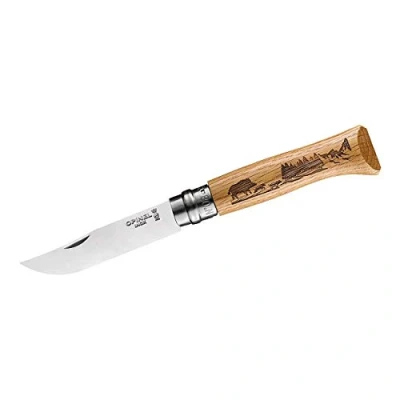 Imagen de Opinel N8 inox Animalia JabalÝ entrega con 6 berlingots en cada caja NUEVO
