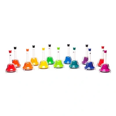 Imagen de FUZEAU 70610 Juego de 13 campanas afinadas, 2 en 1, para sacudir A golpear, 1 color = nota Originales Coloridos partir 3 años