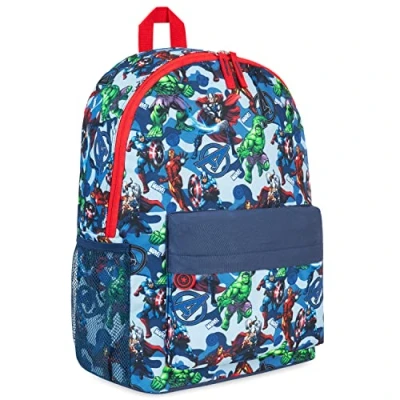Imagen de Marvel Mochila Niño Escolar Infantil Superhéroes de los Vengadores con Espalda Acolchada y Cintas Ajustables (Azul)