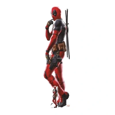 Imagen de Star Cutouts Deadpool Ryan Reynolds Recorte de cartón con Mini Standee Gratis para Fiestas Marvel, fanáticos Deadpool, cumpleaños, Regalos, y