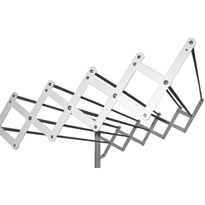 Imagen de Sauvic 89755 Tendedero E x tensible plastificado con 10 Varillas De Aluminio 80 cm, Color Blanco, 78 26,5 cm