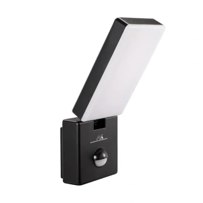 Imagen de Maclean MCE516 Lámpara LED con Sensor de Movimiento y Crepuscular, Iluminación Pared para Exterior, 10W, 800lm, Blanco Neutro 4000K, IP65 Resistente al Agua (Negro)