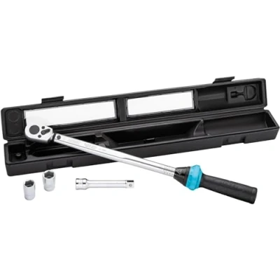 Imagen de Juego de llaves dinamométricas HAZET 5122 2CT/5 con carraca reversible 12,5 mm (1/2&quot;) 40 200 ideal para apretar precisión tuercas y tornillos ruedas hobby, taller e industria