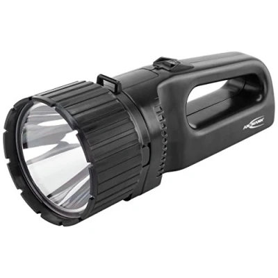 Imagen de ANSMANN Linterna LED con batería de litio recargable HS1000FR Foco mano zoom Ilumina hasta 650M Carga por USB 2 Niveles luminosidad