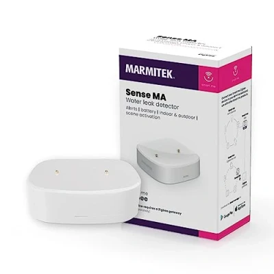 Imagen de Sensor de Pérdida Agua Zigbee Inalámbrico Marmitek Sense MA Detector Fugas Aqua 3.0 nivel Wireless Flood Water Leak Level