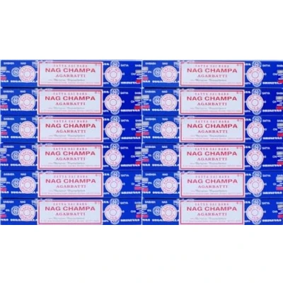 Imagen de Satya Nagchampa Varillas de Incienso (15 g x Paquetes), Madera, Black, 12 Packs = 144 Sticks, 180