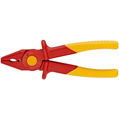 Imagen de Knipex Tools 98 62 01 Alicates de plástico (1000 V, aislados), color rojo y amarillo