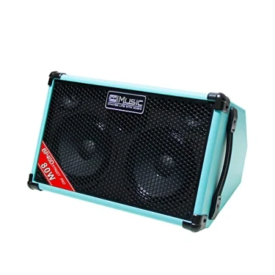Imagen de BP40D Amplificador de guitarra acústica Busking Amp Altavoz Bluetooth portátil 80 W con batería, efecto retardo reverberación coro, 6 entradas, ecualizador 3 bandas.