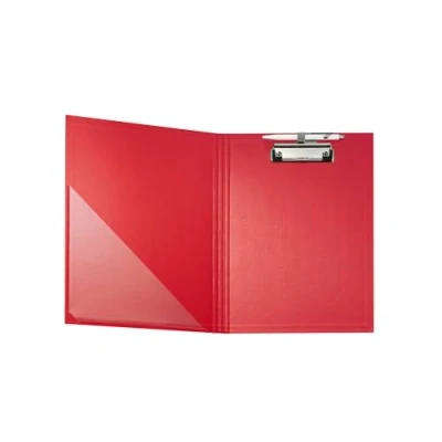 Imagen de Exacompta 18295E Porta bloc con solapa de cartón Balacron pinza y soporte para boligrafo. Bolsillo plástico esquina tamaño 23 cm x 32 documentos A4 color rojo.